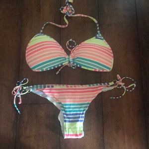 Multi color striped Body Glove Bikini